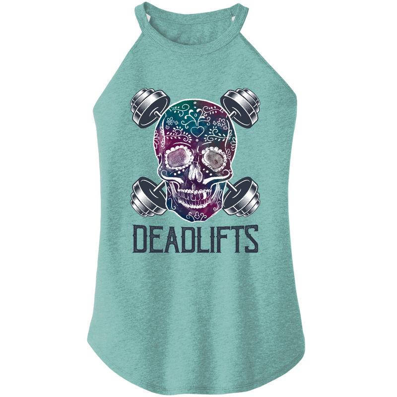 Womens X-Small Teal Rocker Tank Top