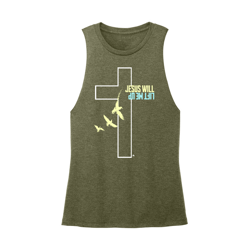 Womens X-Small Army Muscle Tank