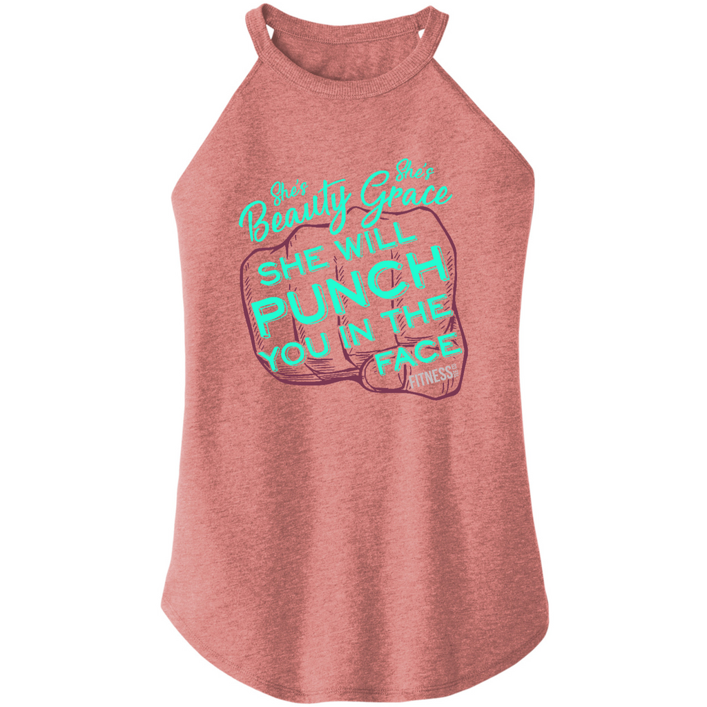 Womens X-Small Light Pink Rocker Tank Top