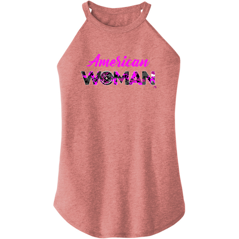 Womens X-Small Light Pink Rocker Tank Top