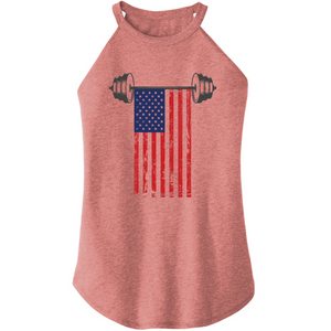 Womens X-Small Light Pink Rocker Tank Top