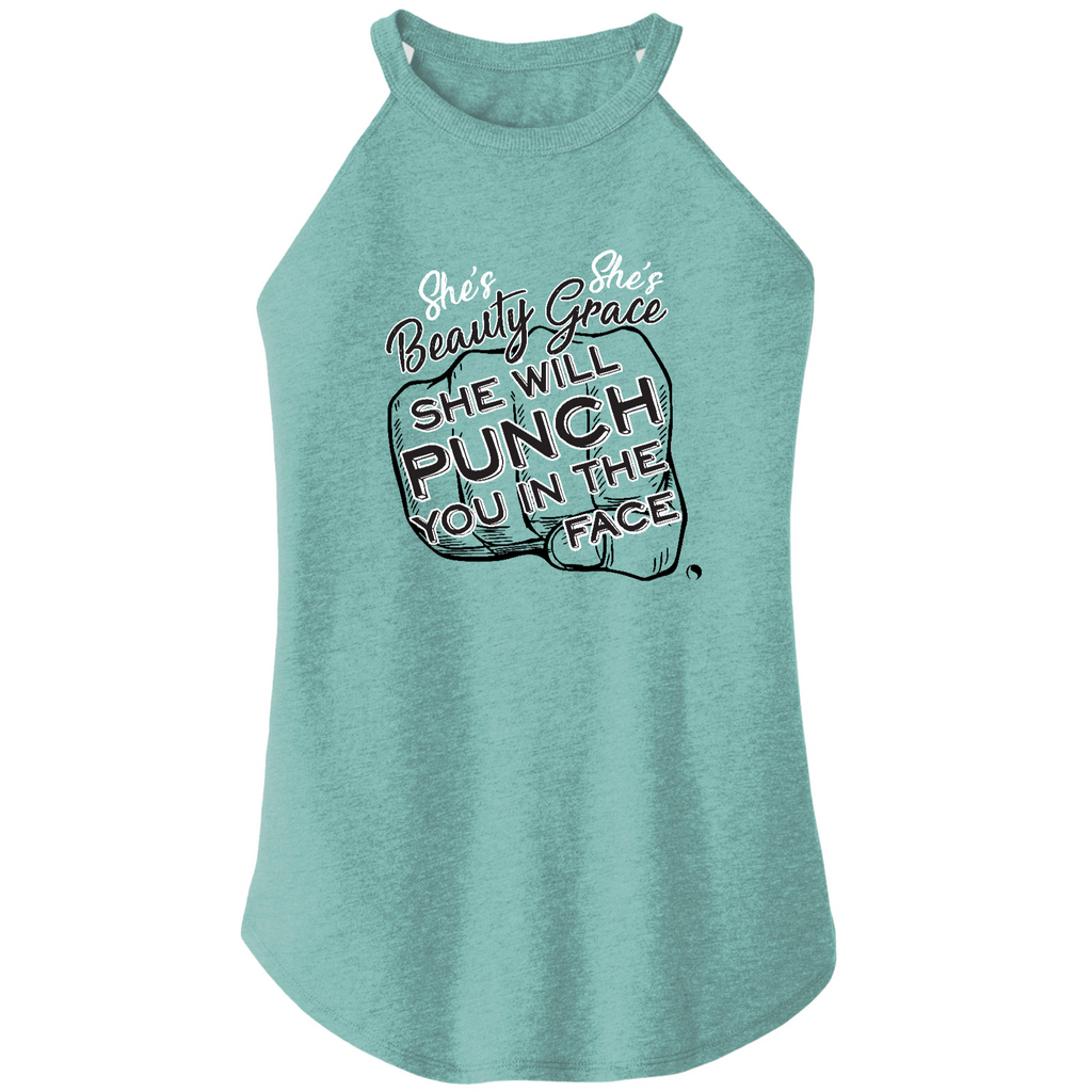 Womens X-Small Teal Rocker Tank Top