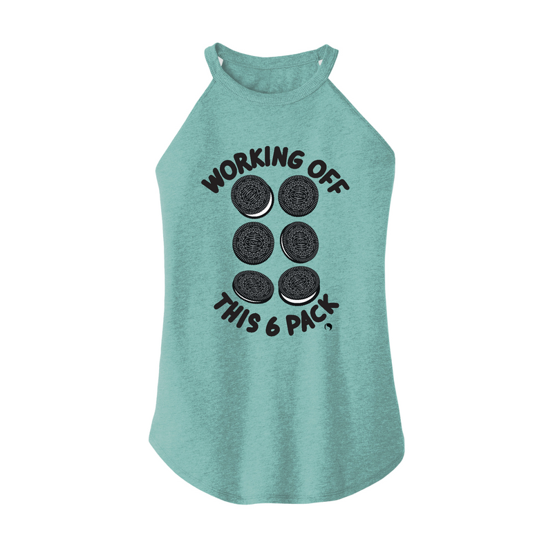 Womens X-Small Teal Rocker Tank Top