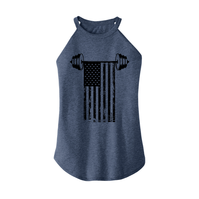 Womens X-Small Navy Heather Rocker Tank Top