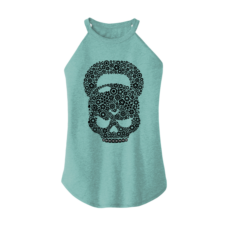 Womens X-Small Teal Rocker Tank Top