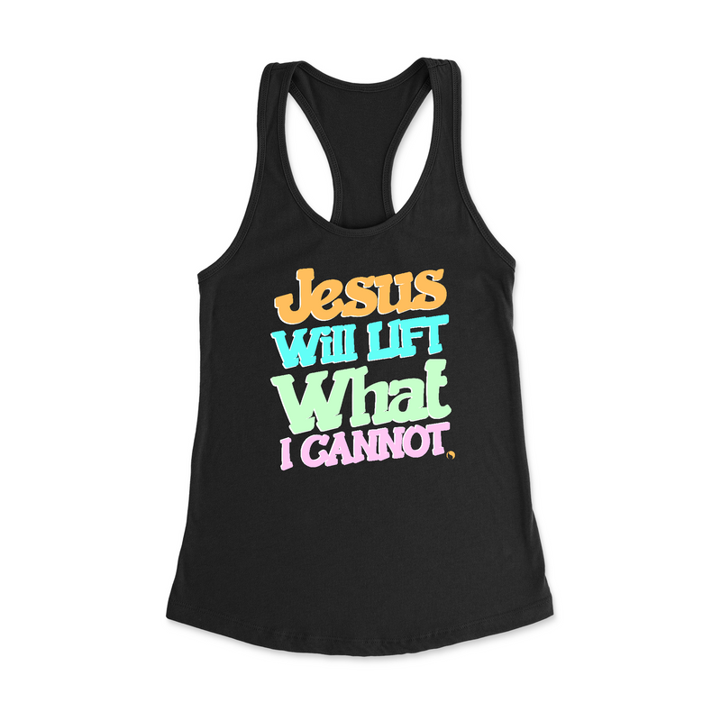 Jesus Will Lift what i cannot Racerback Tank Top