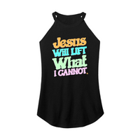 Jesus Will Lift what i cannot Rocker Tank Top