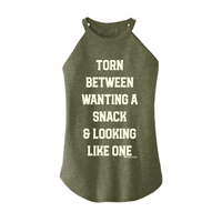 Womens X-Small Military Green Rocker Tank Top