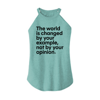 Womens X-Small Teal Rocker Tank Top