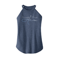 Womens X-Small Navy Heather Rocker Tank Top