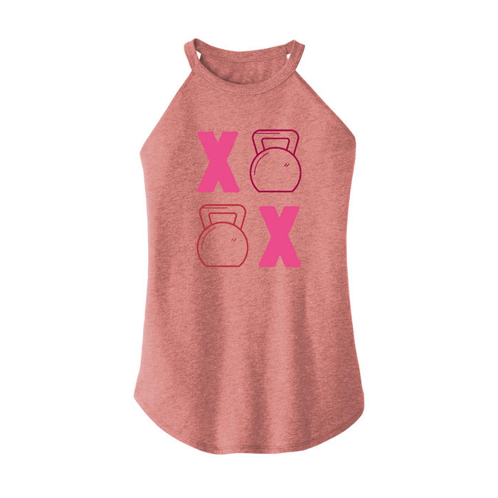 Womens X-Small Light Pink Rocker Tank Top