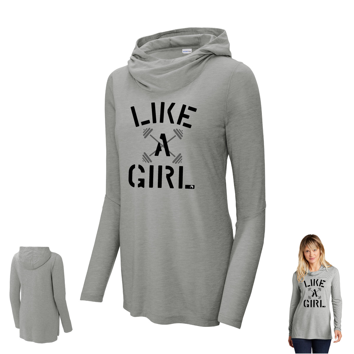 Like A Girl - Recharge Hoodie - FitnessTeeCo