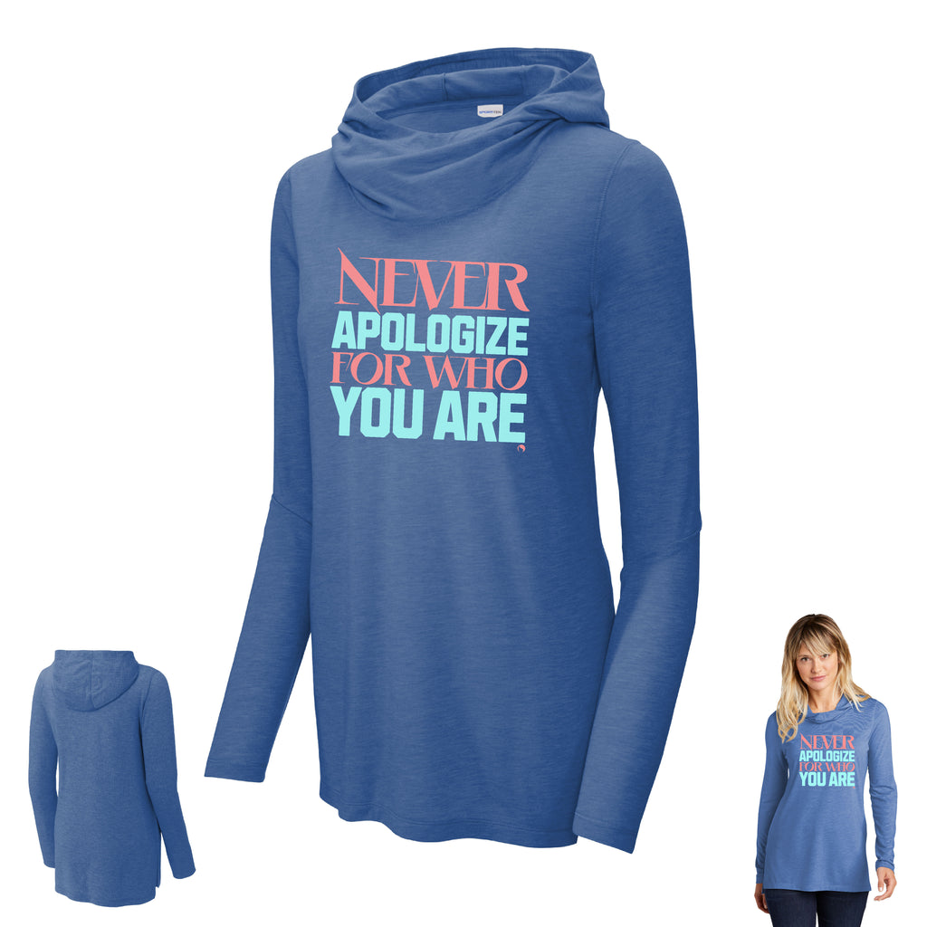 Never Apologize for who you are - Recharge Hoodie - FitnessTeeCo