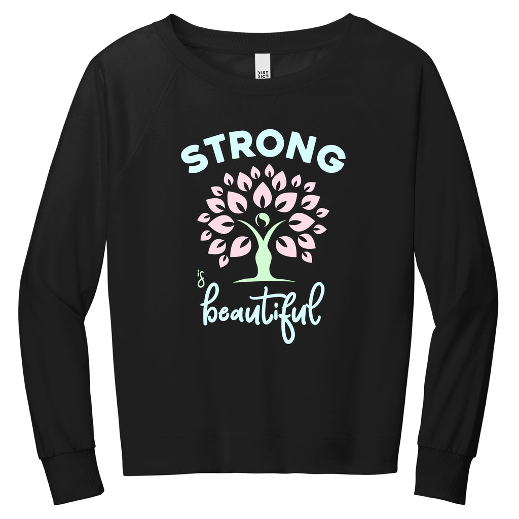 Strong is Beautiful ( Light Weight French Terry Crew ) - FitnessTeeCo