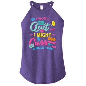 Quit Cuss - Athletic Fitted Rocker - Fitted Cut - (FTC Brand) size up 1 for Flowy Fit