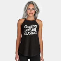 Graying Still Slaying Rocker Tank Top