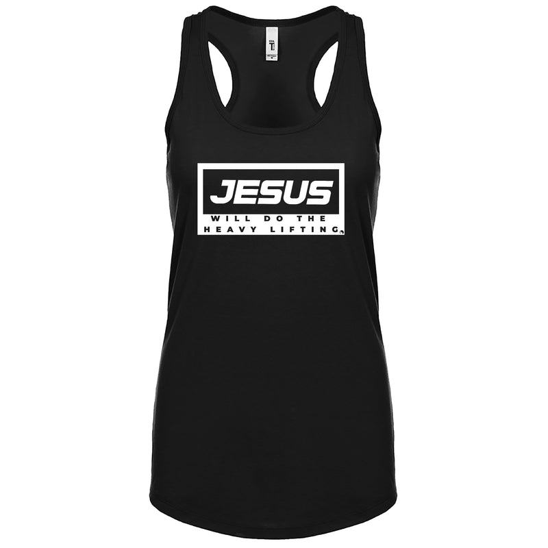 Jesus will do the heavy lifting (Fitted - Size Up 1 Size) - FitnessTeeCo