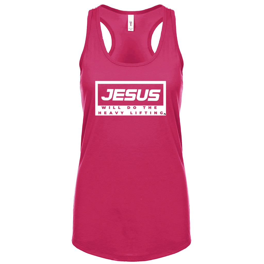 Jesus will do the heavy lifting (Fitted - Size Up 1 Size) - FitnessTeeCo