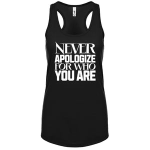 Never Apologize for who you are (Fitted - Size Up 1 Size) - FitnessTeeCo