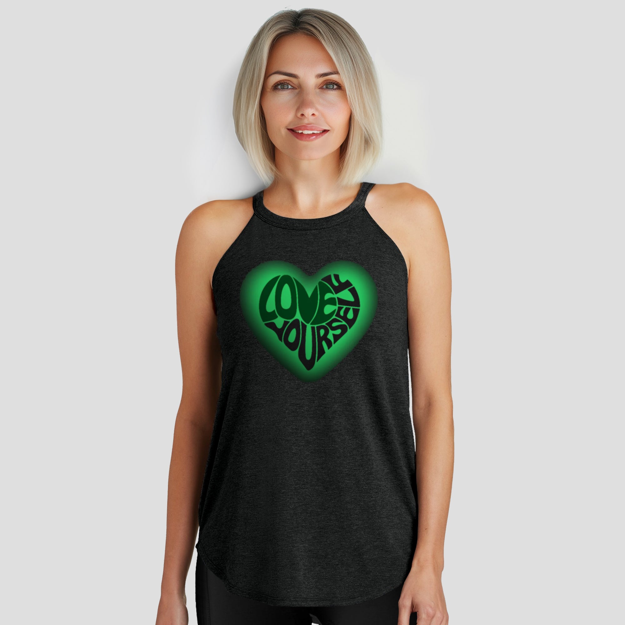 Love Yourself Glow Rocker Tank