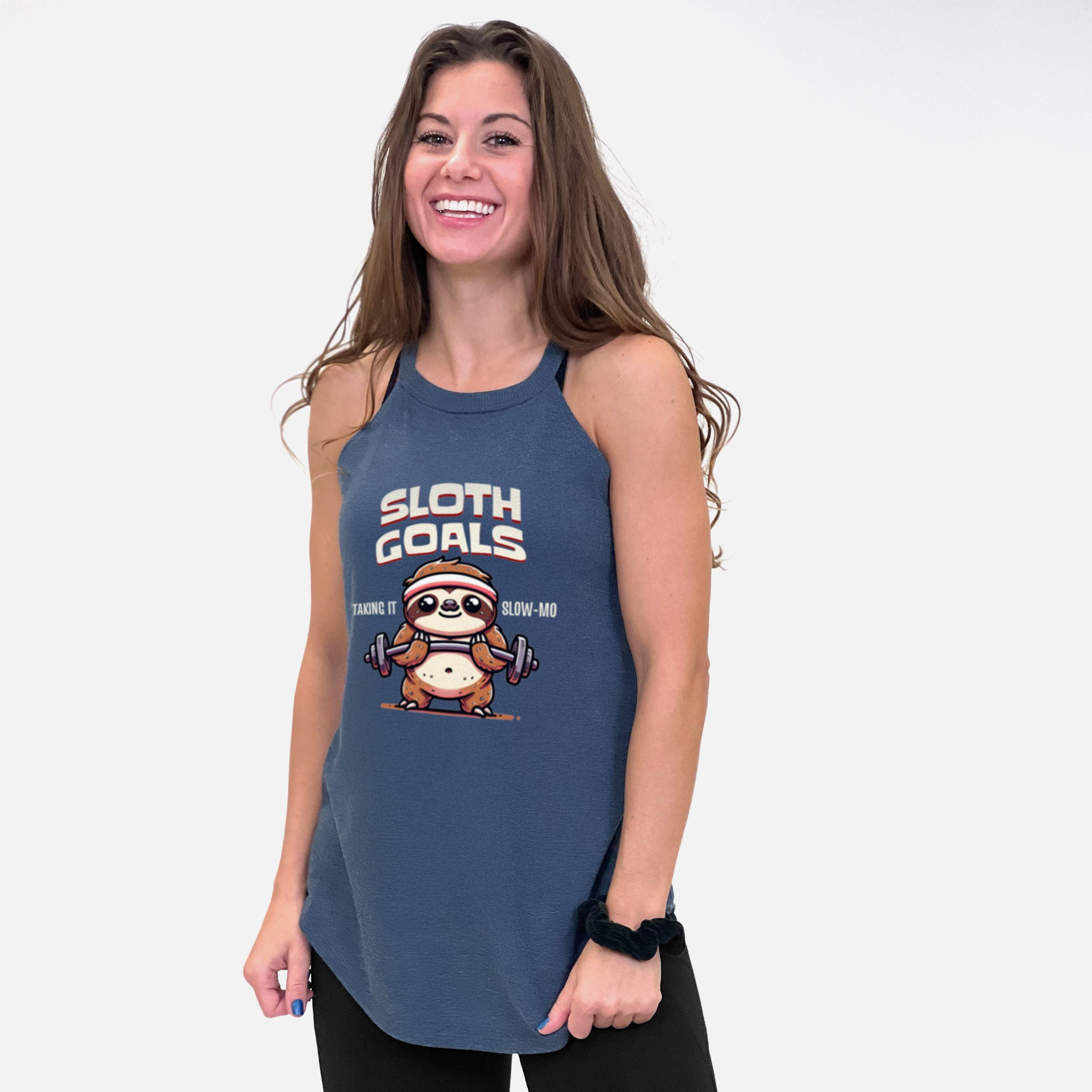 Sloth Goals Rocker Tank Top