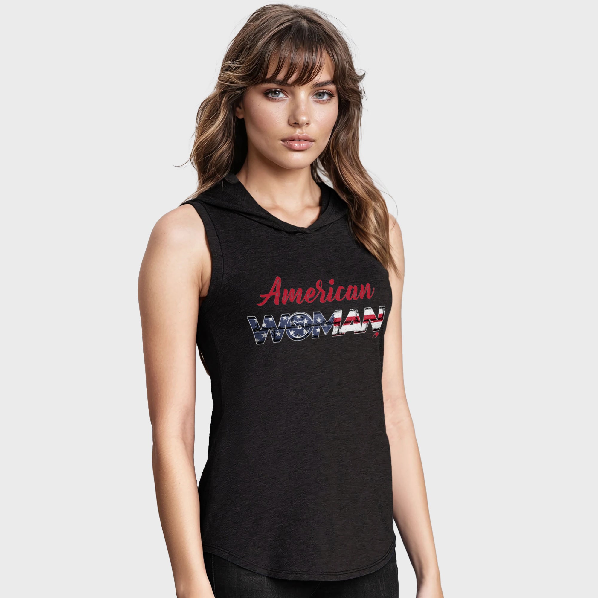 American Woman Sleeveless Hoodie