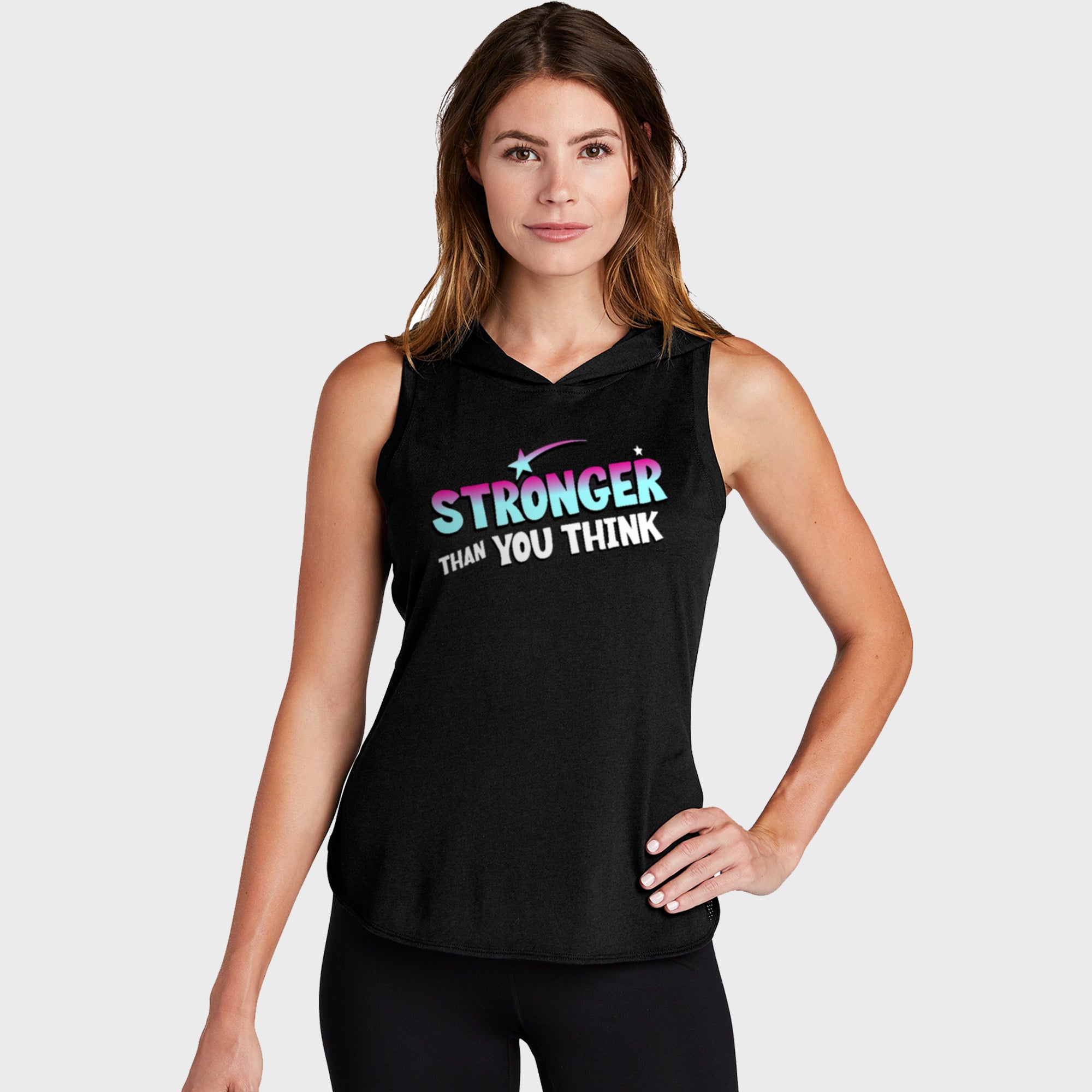 Stronger than you think Sleeveless Hoodie