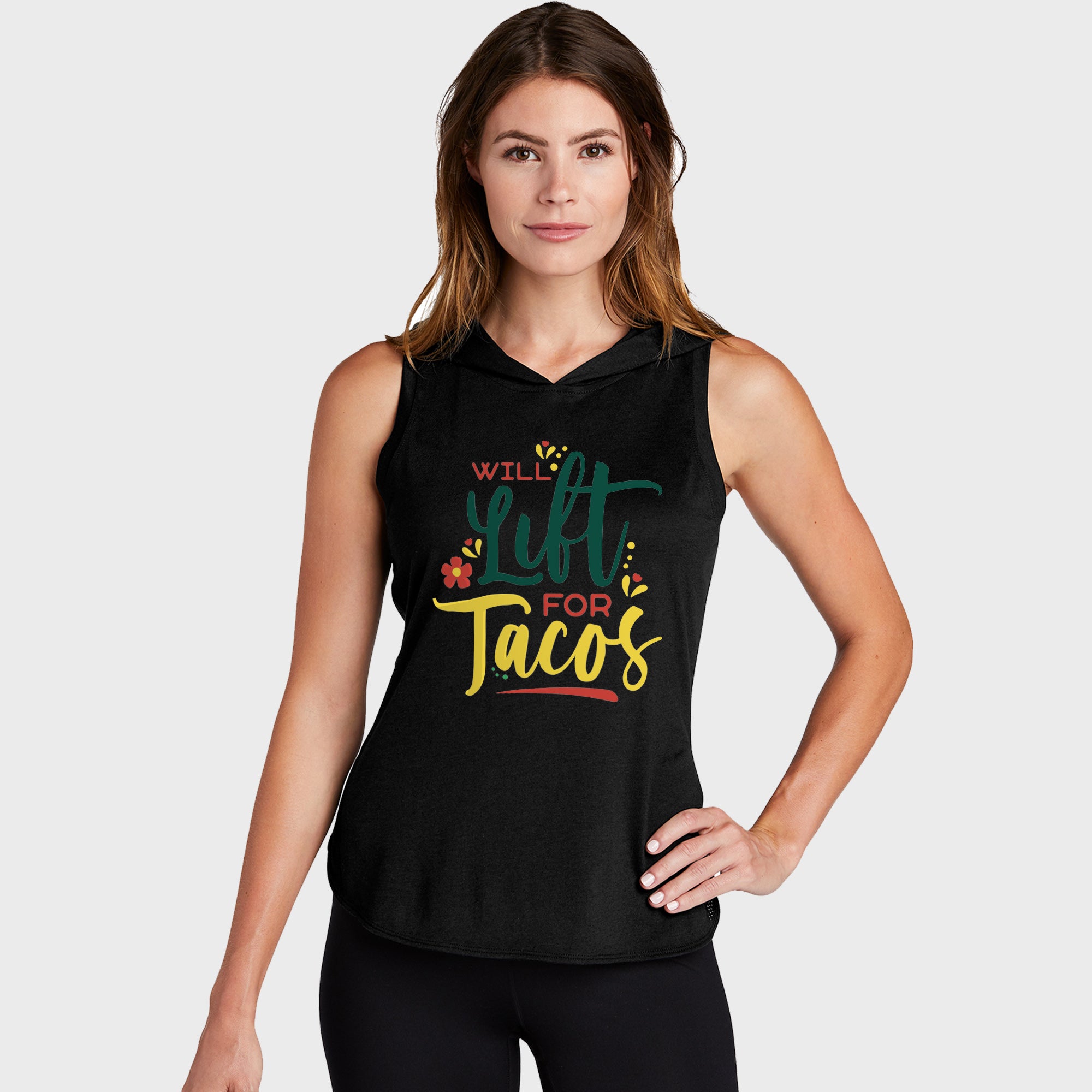 Will Lift for Tacos Sleeveless Hoodie