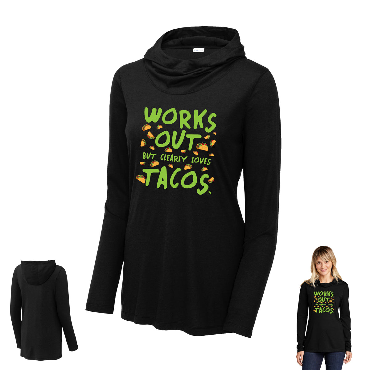 Clearly Loves Tacos - Recharge Hoodie - FitnessTeeCo