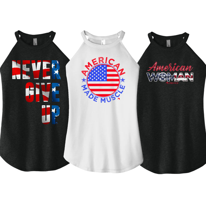 Rocker Tank (Premium 3 Pack) Patriot Edition - FitnessTeeCo