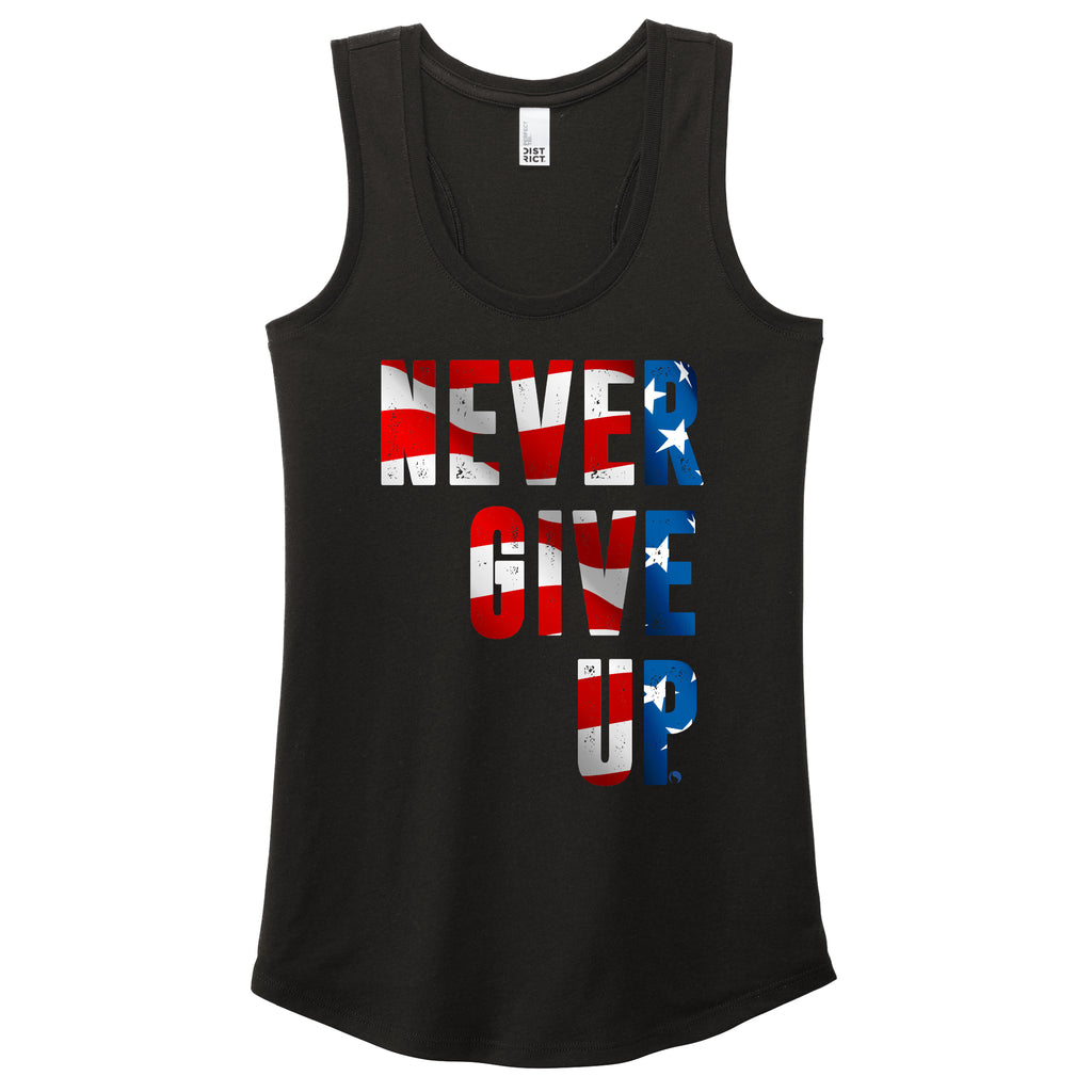 Never Give Up Repeat (Patriot) - FitnessTeeCo